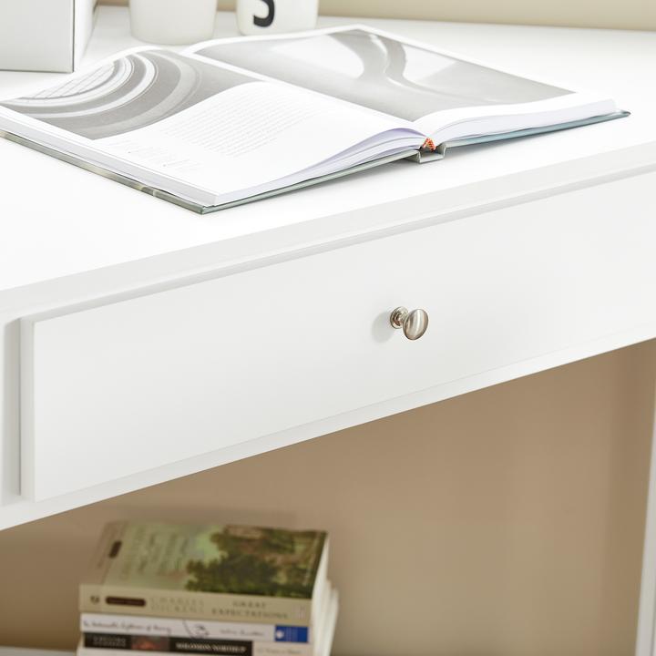 Immagine prodotto SoBuy Scrivania ad angolo con scaffale e cassetto (76 x 76 x 76 cm)