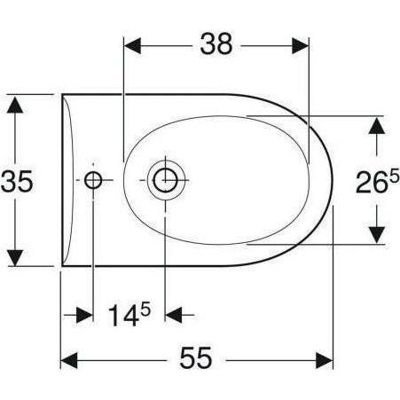 Thumbnail - Geberit, Toilette + Bidet, Wandbidet Renova weiss 233040000