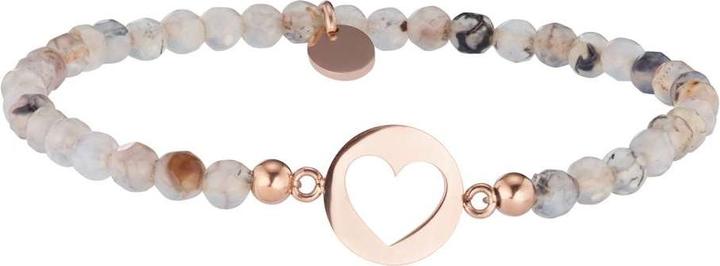 Immagine prodotto Bijouteria Bracciale (19 cm, Acciaio inossidabile, Rivestimento in PVD (colore oro), Agata)