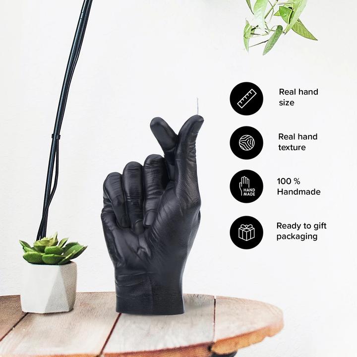 Image du produit Candle Hand Love Noir (1 pcs)