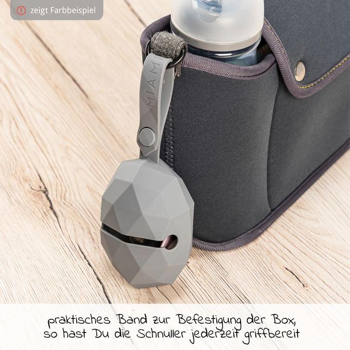 Produktbild MiaMia Schnullerboxen Silikon-Schnullerbox / Schnullerhalter - Diamant -