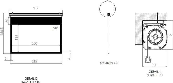 Produktbild Bestvision Leinwand mit Motor 16:9, weiss, 90" (90", 16:9)