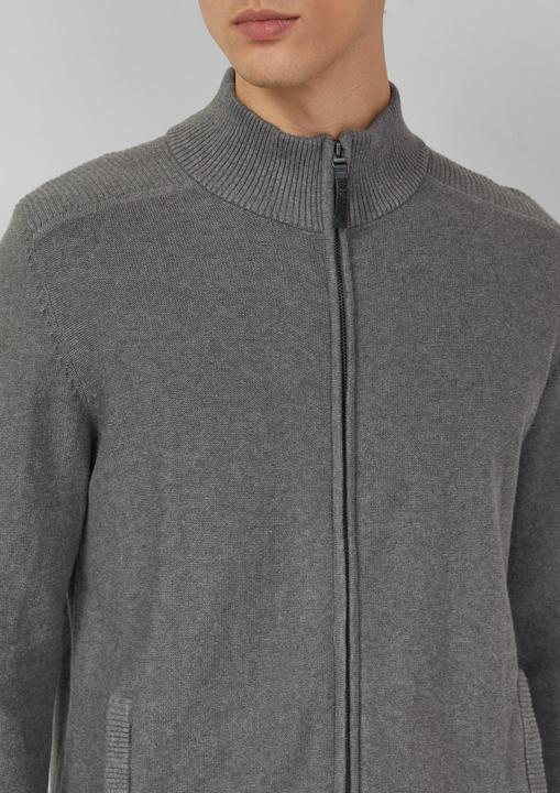 Produktbild s.Oliver Strickjacke Strickjacke im Mustermix mit Troyer-Kragen (S)