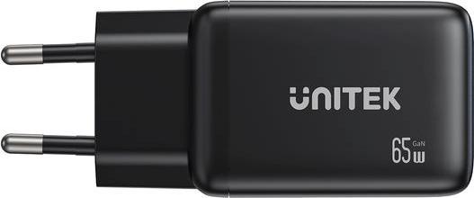 Produktbild Unitek ŁADOWARKA SIECIOWA GAN 2X USB-C USB-A PD 3.0 65W CZARNA (65 W, 3 Ports)