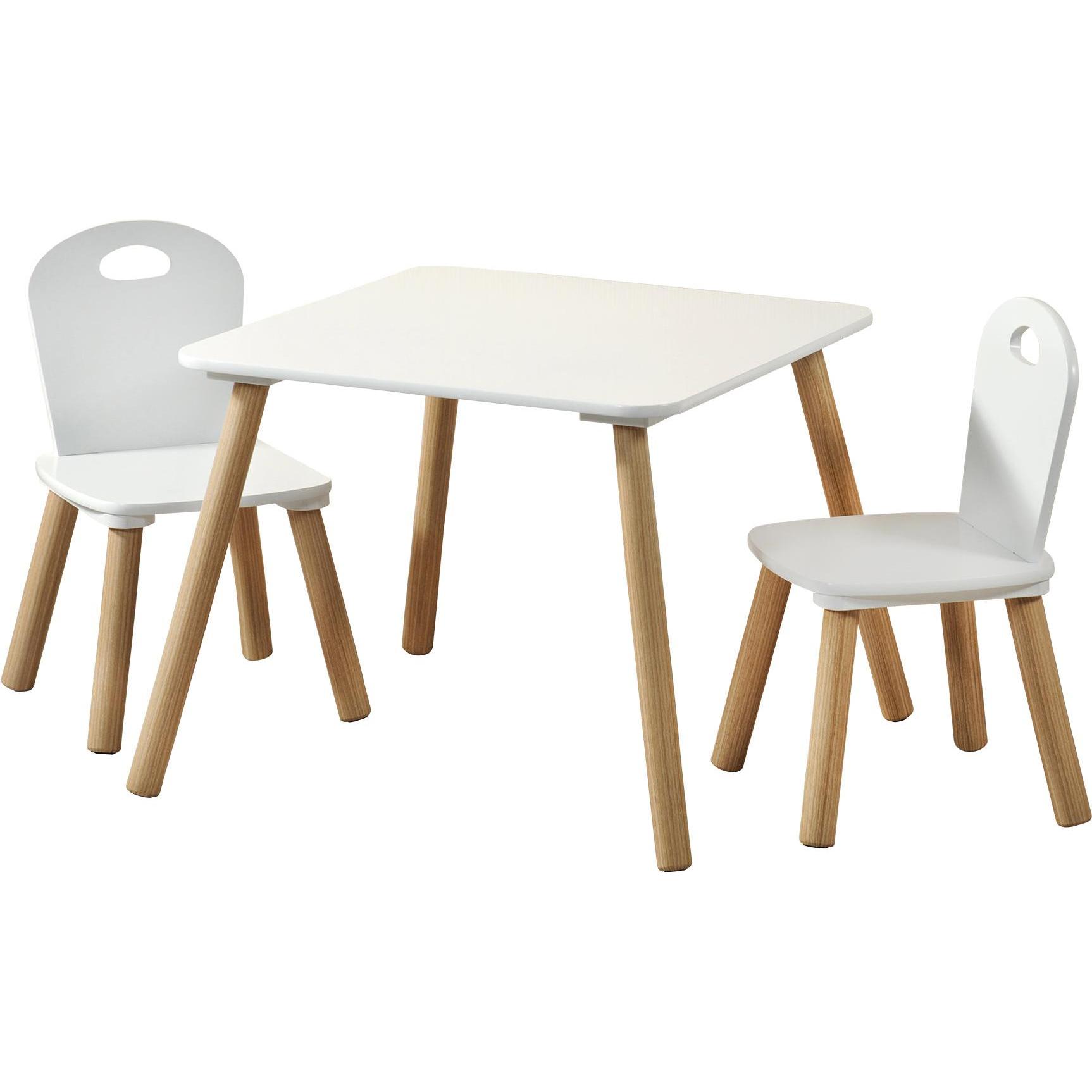 Kesper, Kinderstuhl + Kindertisch, Kindertisch mit 2 Stühlen (Kindersitzgruppe)