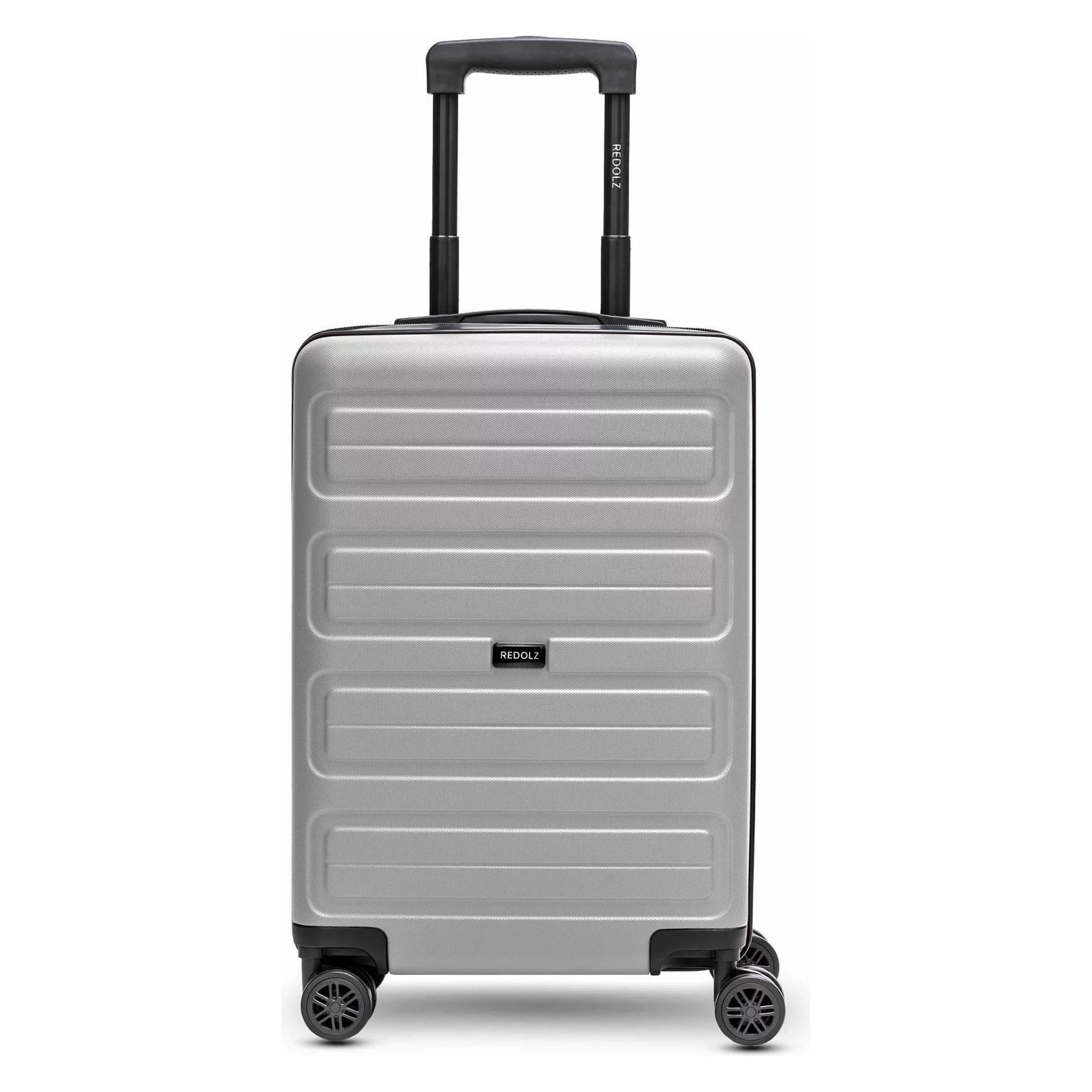 Redolz, Koffer, Essentials 08 Cabin 4 Rollen Kabinentrolley 55 Cm, Silber, (36 l)