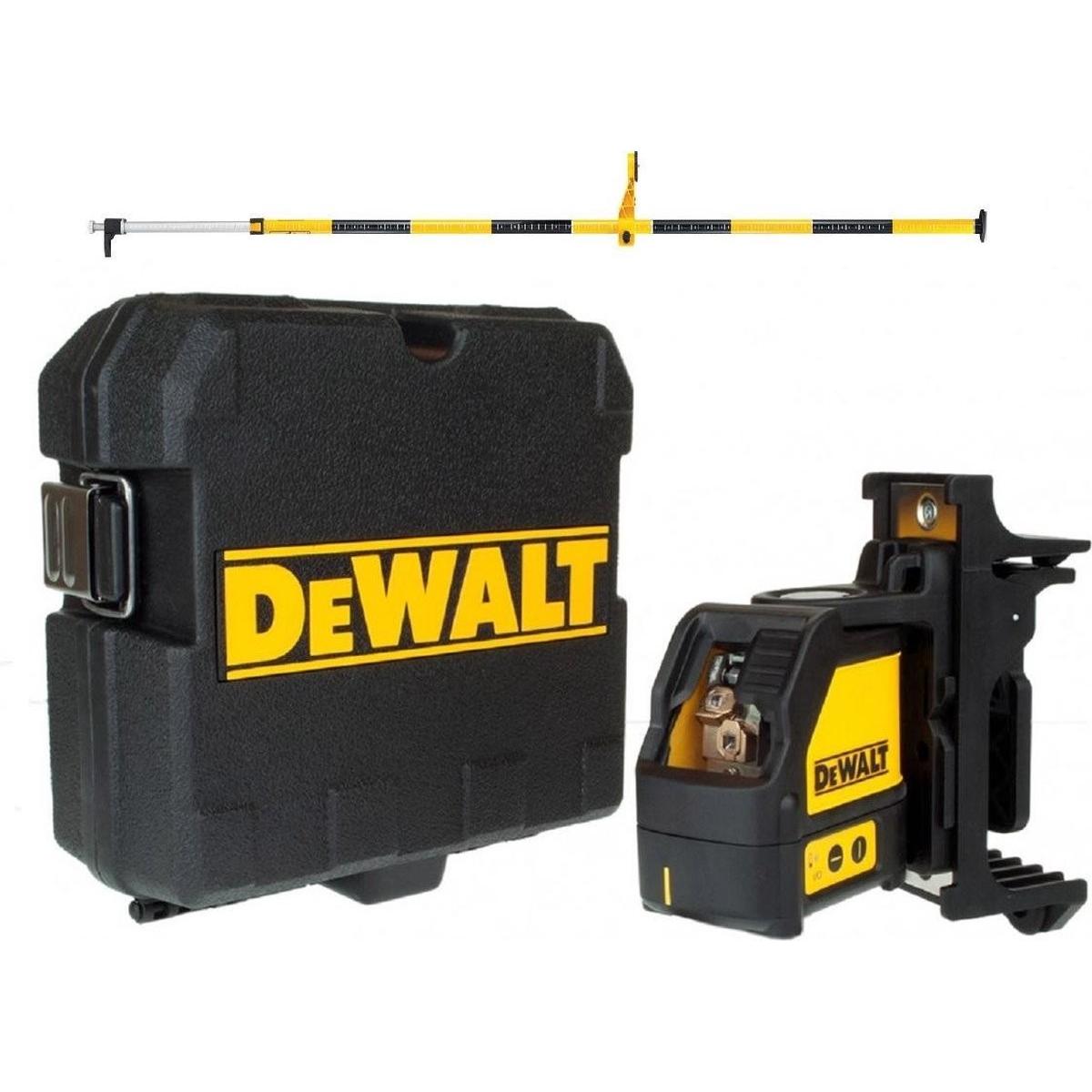 DeWalt, Laser lineare, DW088KPOL kruislijnlaser + DE0882 laserkolom - DW088KPOL-XJ