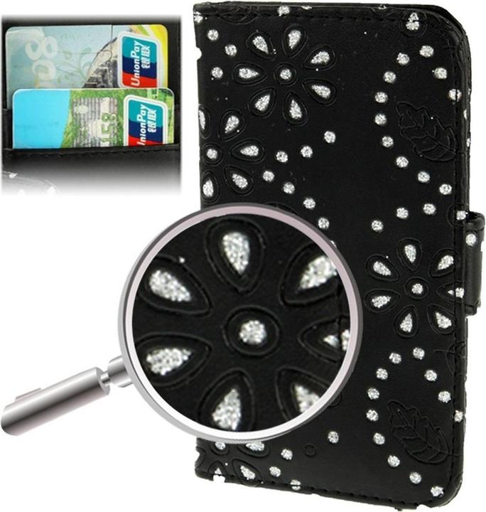 Produktbild König Design Schutzhülle Handytasche (Flip Quer) + Handytasche Flip Strass für Handy Samsung Galaxy S4 mini (Samsung Galaxy S4 mini)