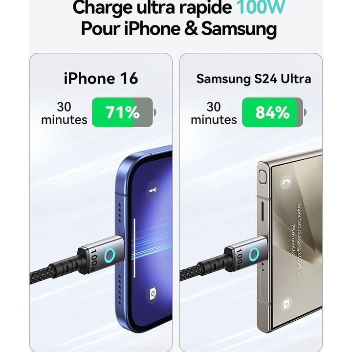 Image du produit INIU INIUCBLCCMAG100WLEOB USB-Kabel (1.20 m, 100 W)