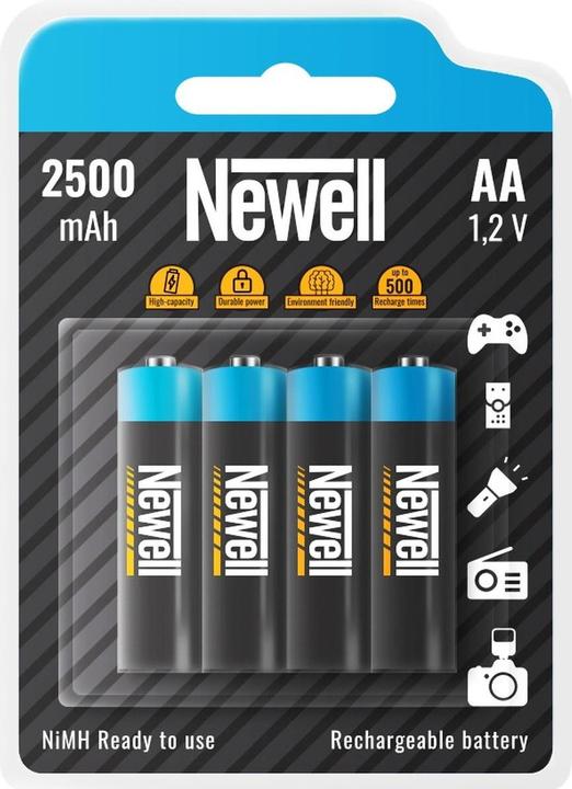 Immagine prodotto Newell NiMH AA 2500 x4 ricaricabile (4 pz., AA, 2500 mAh)