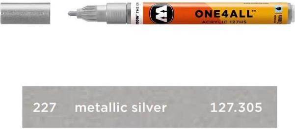 Produktbild Molotow Filzstift One4all 127HS metallic silver 227 (Metallic Silber, 2 mm, 1 x)