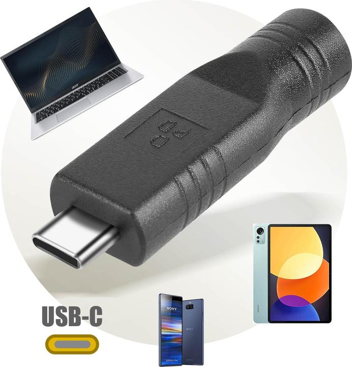 Actual product image Avizar ADA-C007, 5.5 x 2.1mm / USB-C Adapter (USB-C)