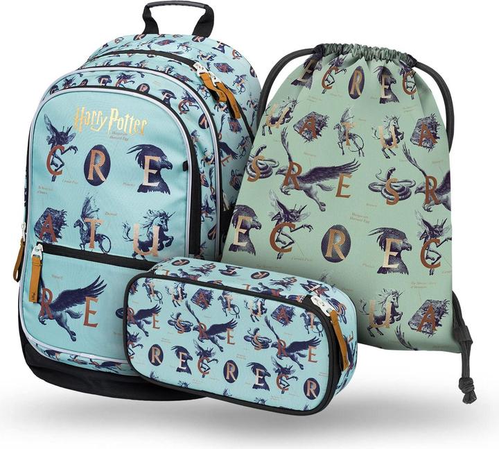 Baagl Schulrucksack-Set (3-teilig) Harry Potter Design (25 l)
