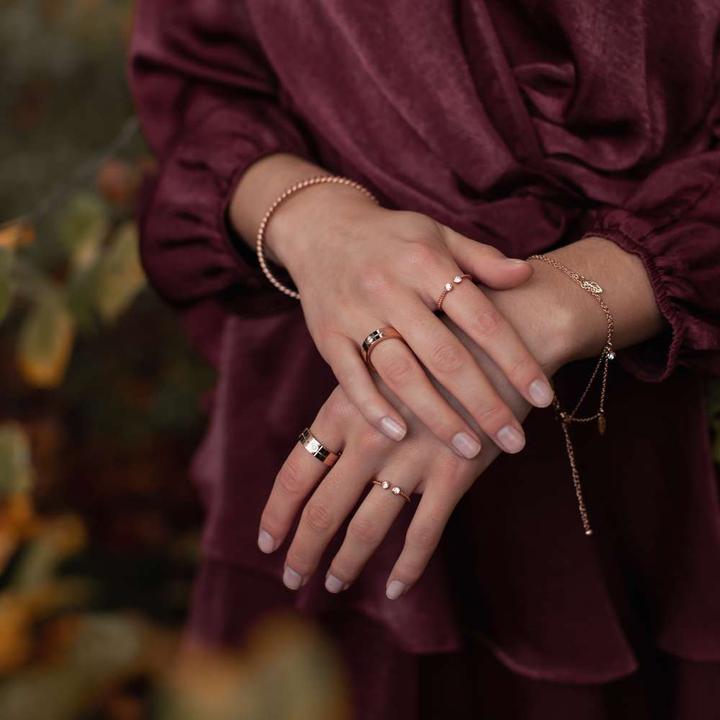 Produktbild Bijouteria Armband (26 cm, Edelstahl, PVD Beschichtung (goldfarbig), Kristall)