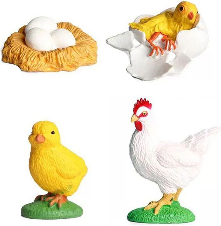 Levenscyclus haan speelgoedfigurenset