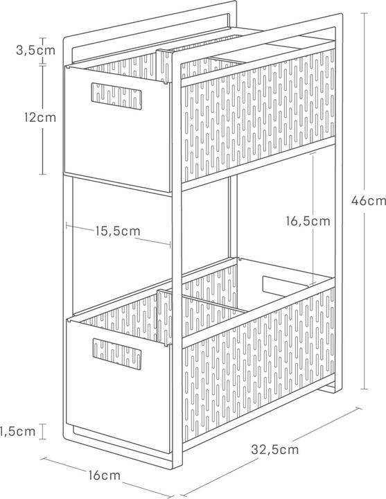 Produktbild Yamazaki Aufbewahrungskörbe mit Ständer TOWER (1 x)