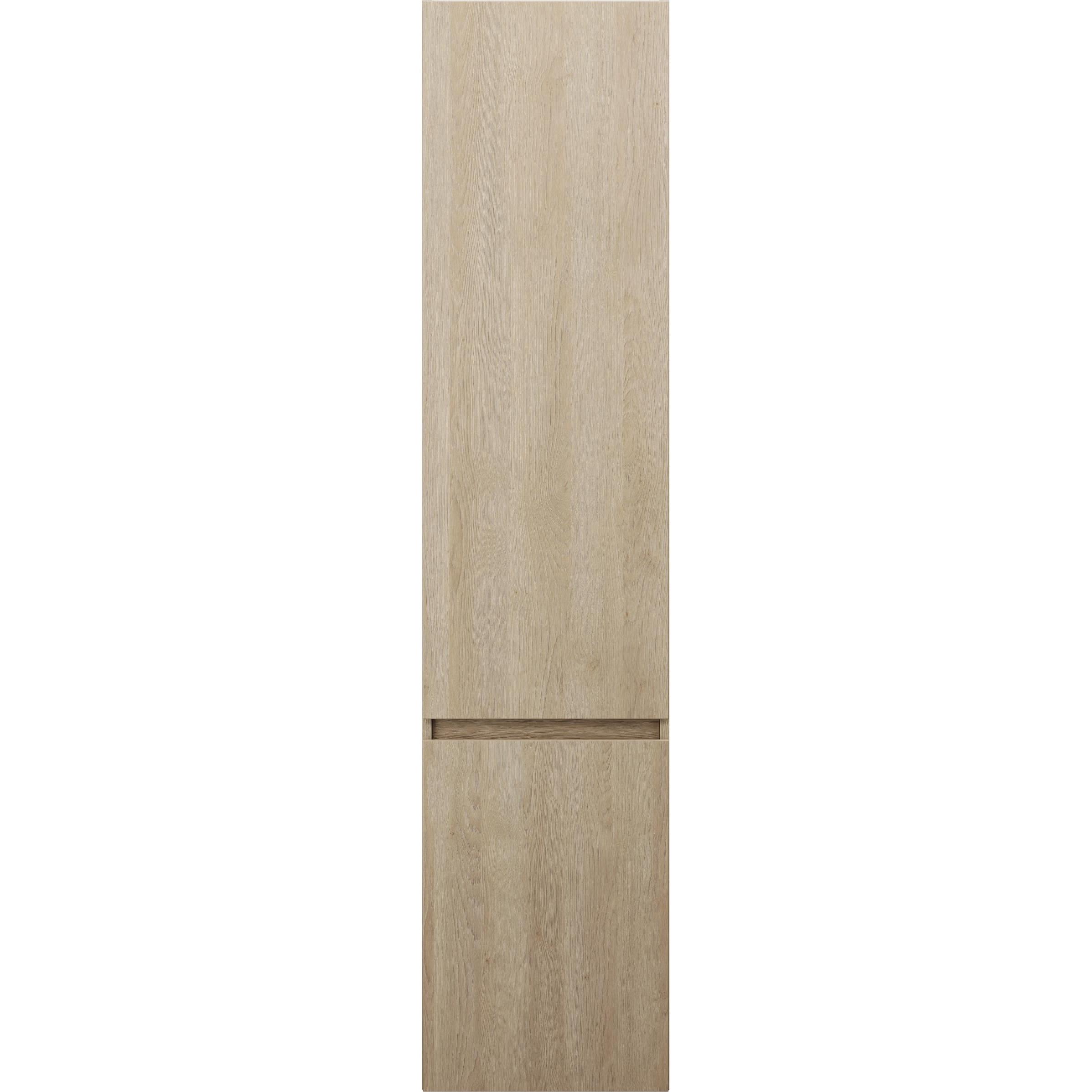 burgbad, Badezimmerschrank, Lin20 Hochschrank Wandhängend mit 2 Türen inklusive Winkelablagen, Türanschlag rechts, 40