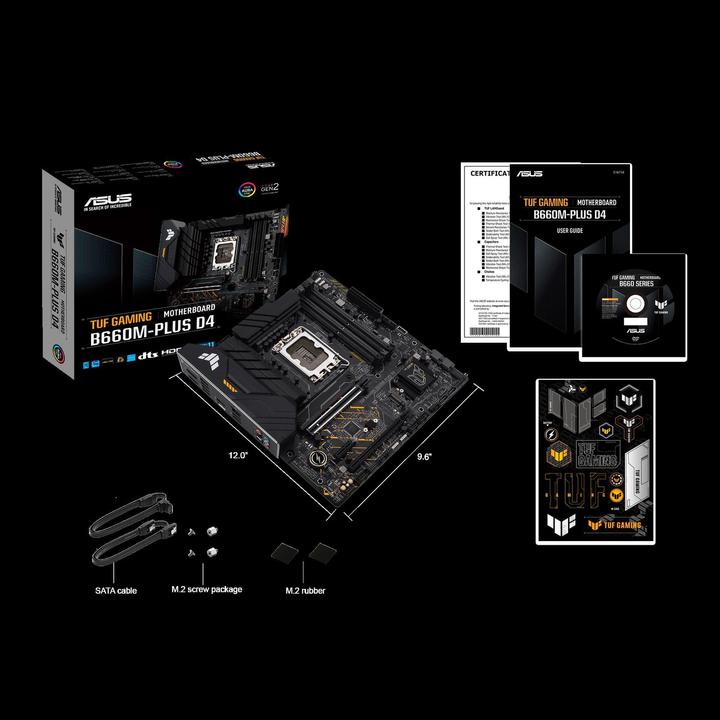 Produktbild ASUS TUF GAMING B660M-PLUS D4 (LGA 1700, Intel B660, mATX)