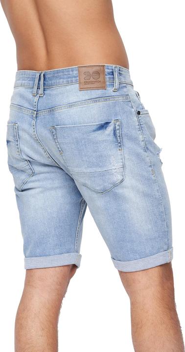 Actual product image Crosshatch Mens Riptrey Abraised Denim Shorts (34)