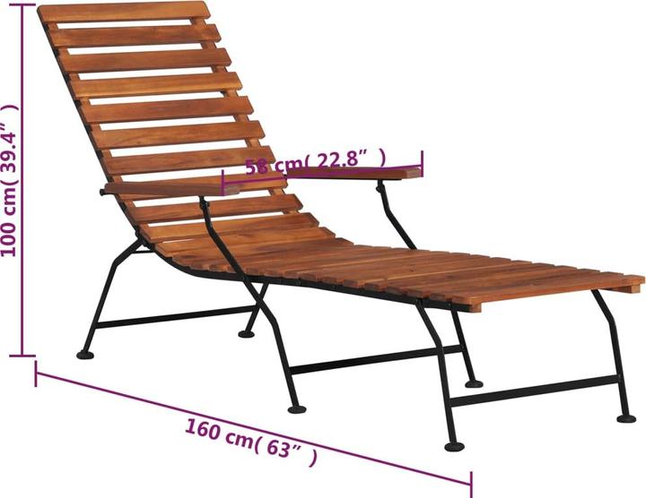Immagine prodotto vidaXL Liegestuhl (170 cm)