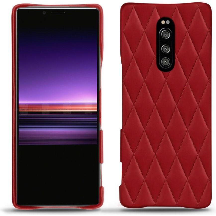 Noreve Lederschutzhülle (Sony Xperia 1), Smartphone Hülle, Rot