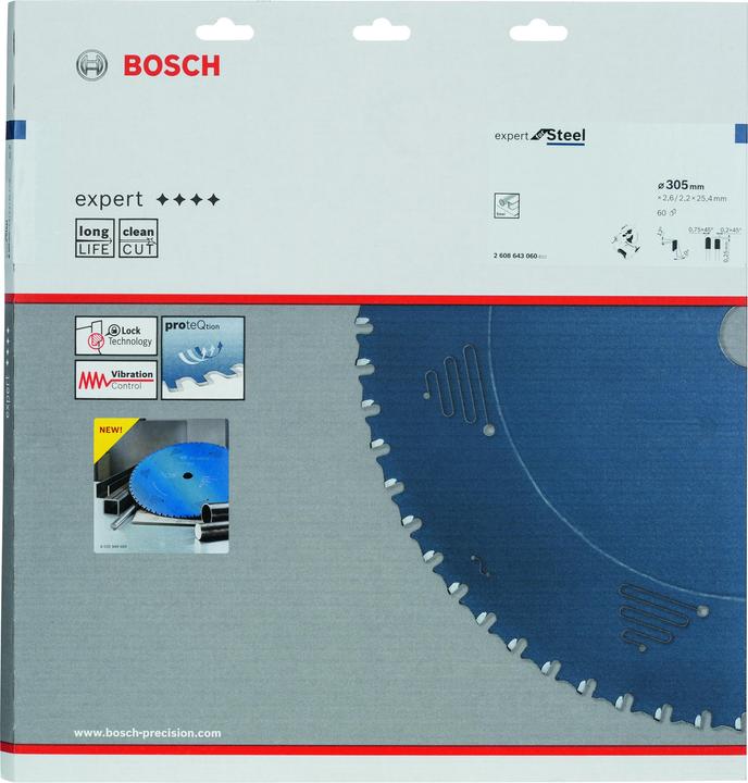 Actual product image Bosch Professional Zubehör Circular saw blade Expert for Steel, 305 x 25.4 x 2.6 mm, 60