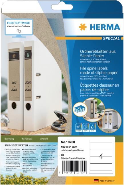 Actual product image HERMA Grass paper labels A4