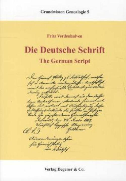 Produktbild Die deutsche Schrift (Deutsch, Fritz Verdenhalven, 2011)
