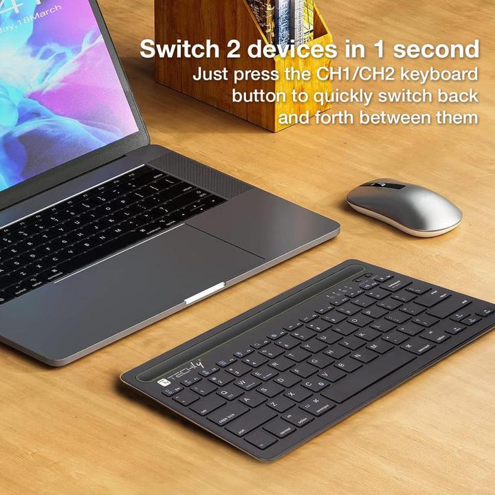 Produktbild Techly Mini Wireless Keyboard 78 Keys (Eng. Int., Kabellos)
