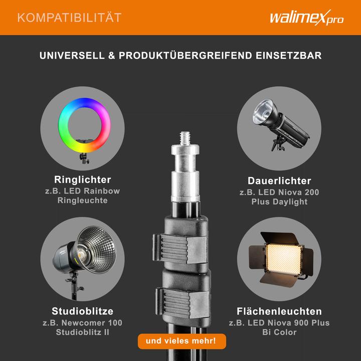 Actual product image Walimex WT-802 lamp tripod, 108cm (108 cm, 2.50 kg)