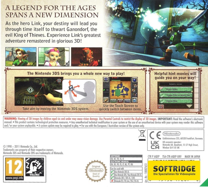 Image du produit Nintendo Sélectionne : Zelda : Ocarina du temps (3DS, DE)