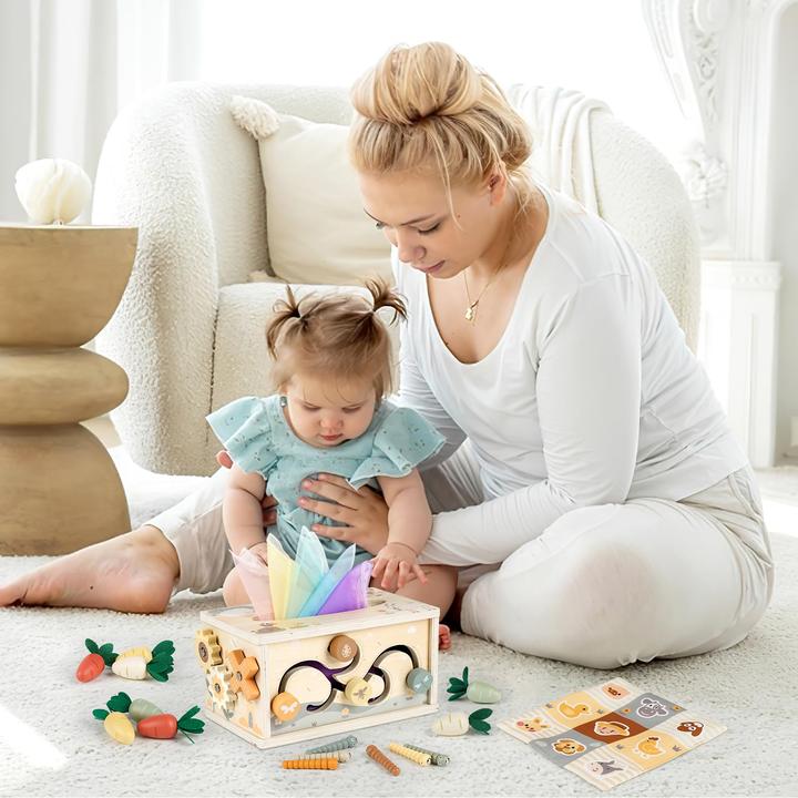 Produktbild Activity Board 6 in 1 Stoffbox Babyspielzeug von Motor Toys