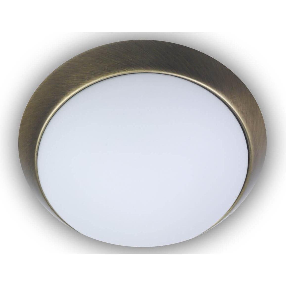 Niermann Stand By, Wandleuchte + Deckenleuchte, Niermann LED 14W Deckenleuchte Opal matt Glas, Altmessing, 40cm, warmwei...