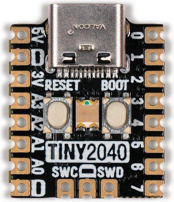 Actual product image Berrybase Pimoroni Tiny 2040, RP2040 microcontroller board