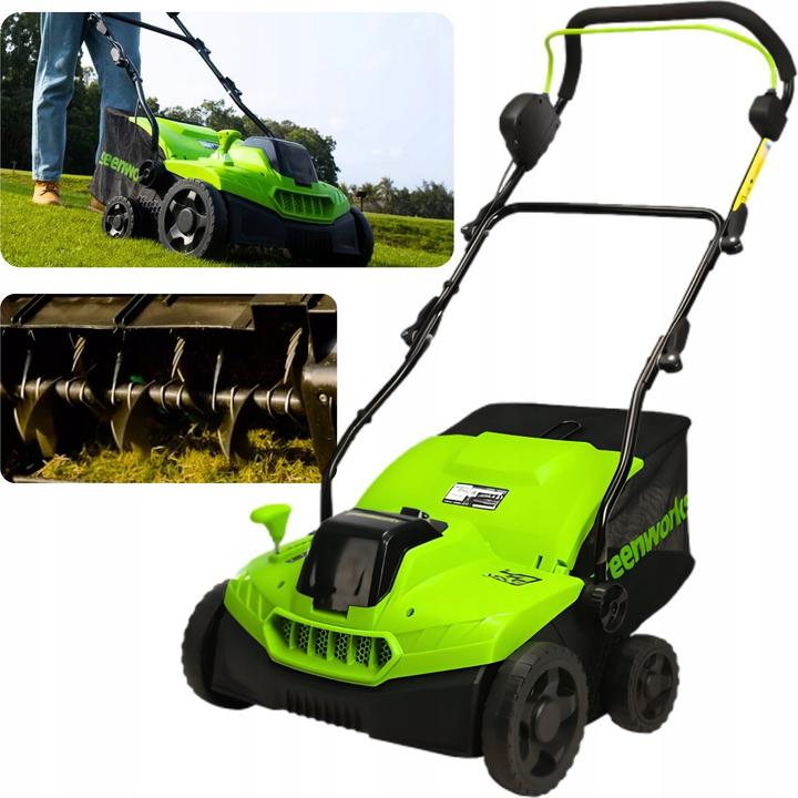 Actual product image Greenworks Akku Vertikutierer Ohne Akku und Ladegerät