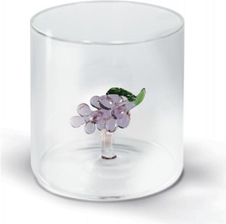 Easy Life Glas aus Borosilikat 250 ml Weintrauben (0.25 l)