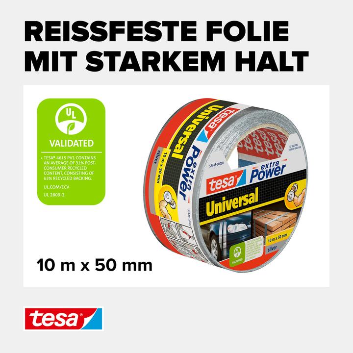 Produktbild tesa EXTRA POWER UNIVERSAL Gewebeband, gewebeverstärktes Ductape (50 mm)