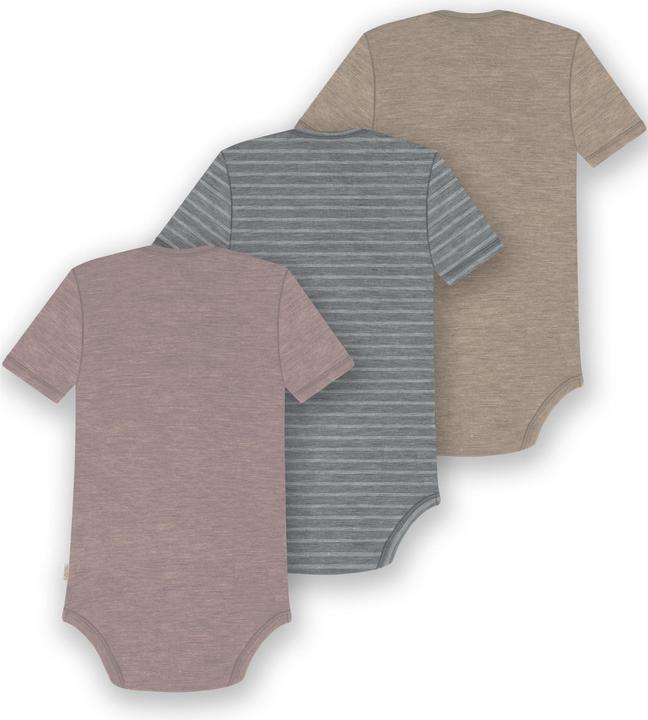 Produktbild Normani 3er Set Baby Merino Body Kurzarm „Tauranga" - 9299 (92)