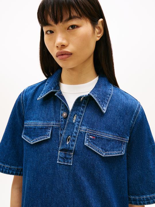 Image du produit Tommy Jeans Mini Denim Short Sleeve Shift Dress (L)