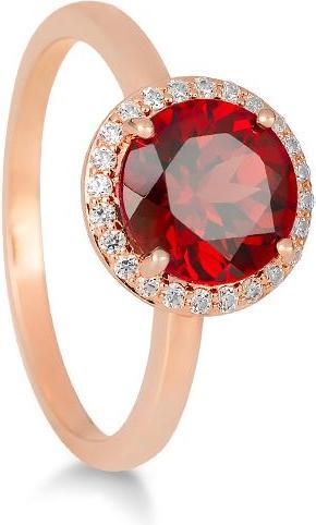 Produktbild Breuning RING - E.GRANAT/BRILL. 0,156 Ct. H/si (61, 750/18 K Gold)