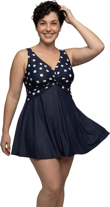 Produktbild Ulla Popken Badekleid, Punkte, Softcups, recycelt (48)