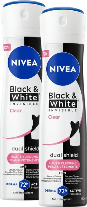Produktbild NIVEA Black & White Invisible Clear Spray DUO (Spray)