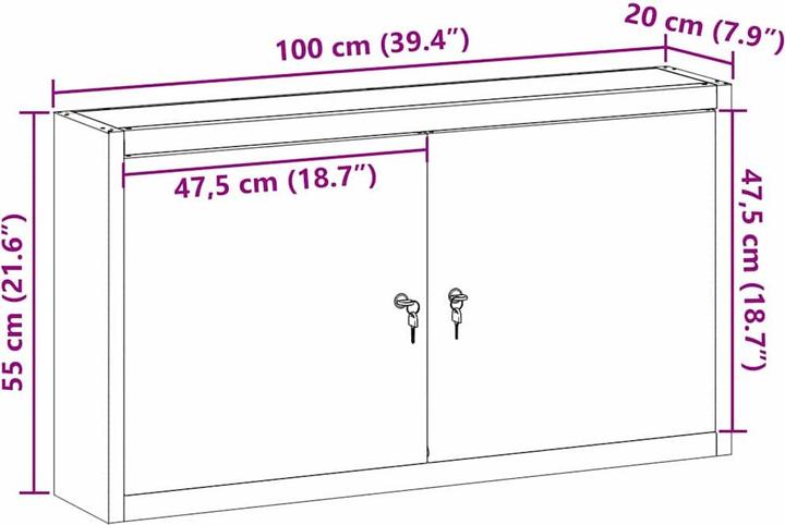 Produktbild vidaXL Werkzeugschrank (20 cm, 55 cm)