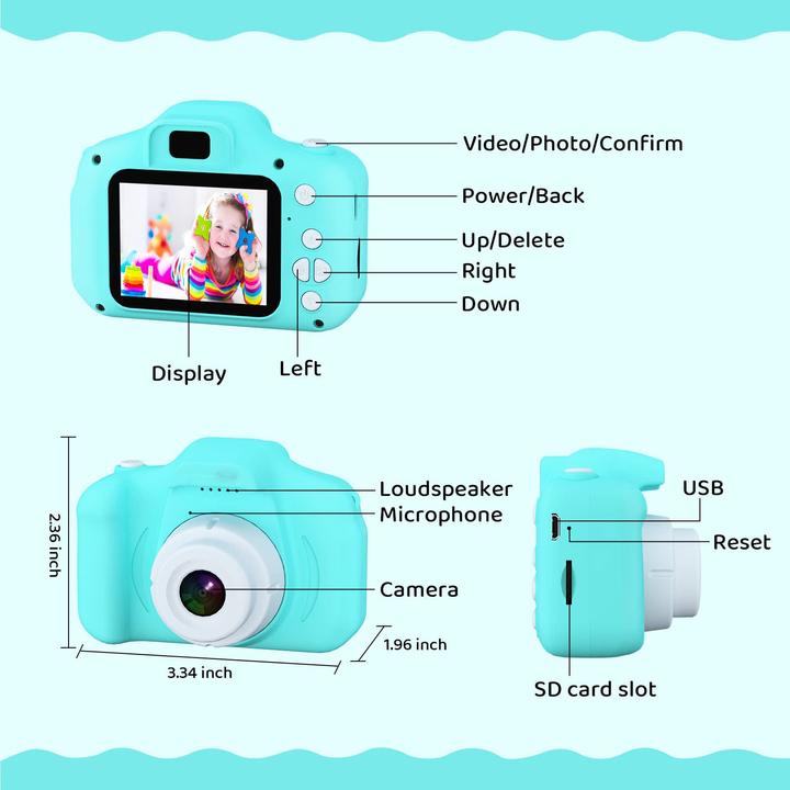 Image du produit Activity Board Appareil photo numérique pour enfants, caméra d'action étanche