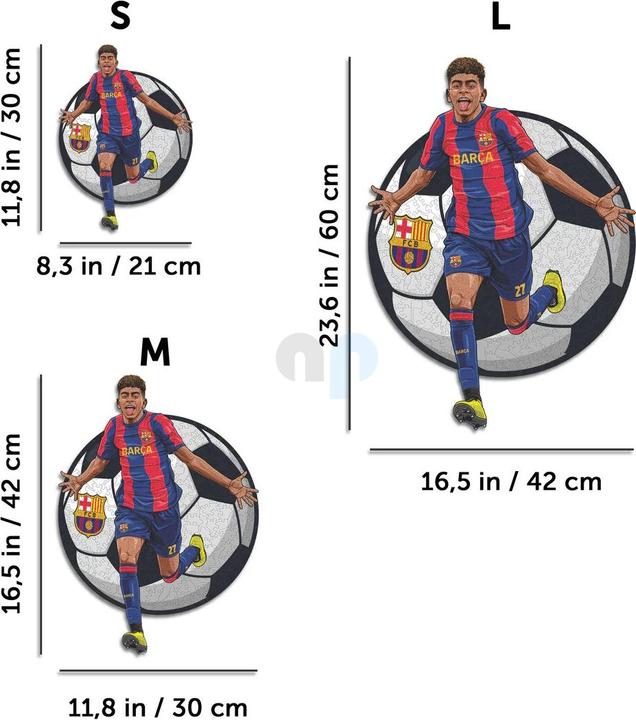 Actual product image Iconic FC Barcelona - Lamine Yamal - Wooden puzzle size S (150 pieces) (150 pieces)
