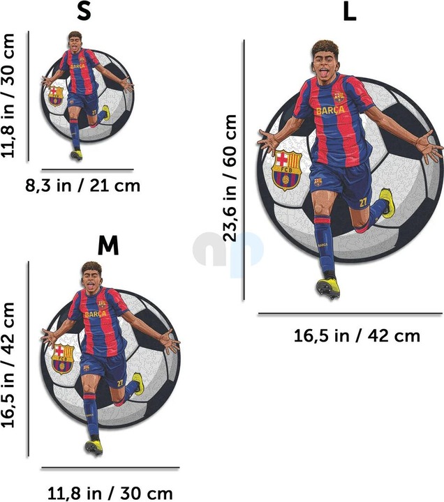 Immagine prodotto Iconic FC Barcelona - Lamine Yamal - puzzle in legno taglia S (150 pezzi) (150 pezzi)