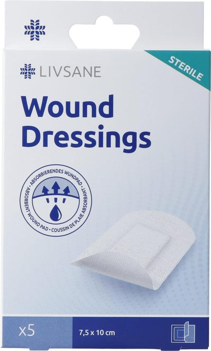 Actual product image Livsane Sterile Wound Dressings (5 x)
