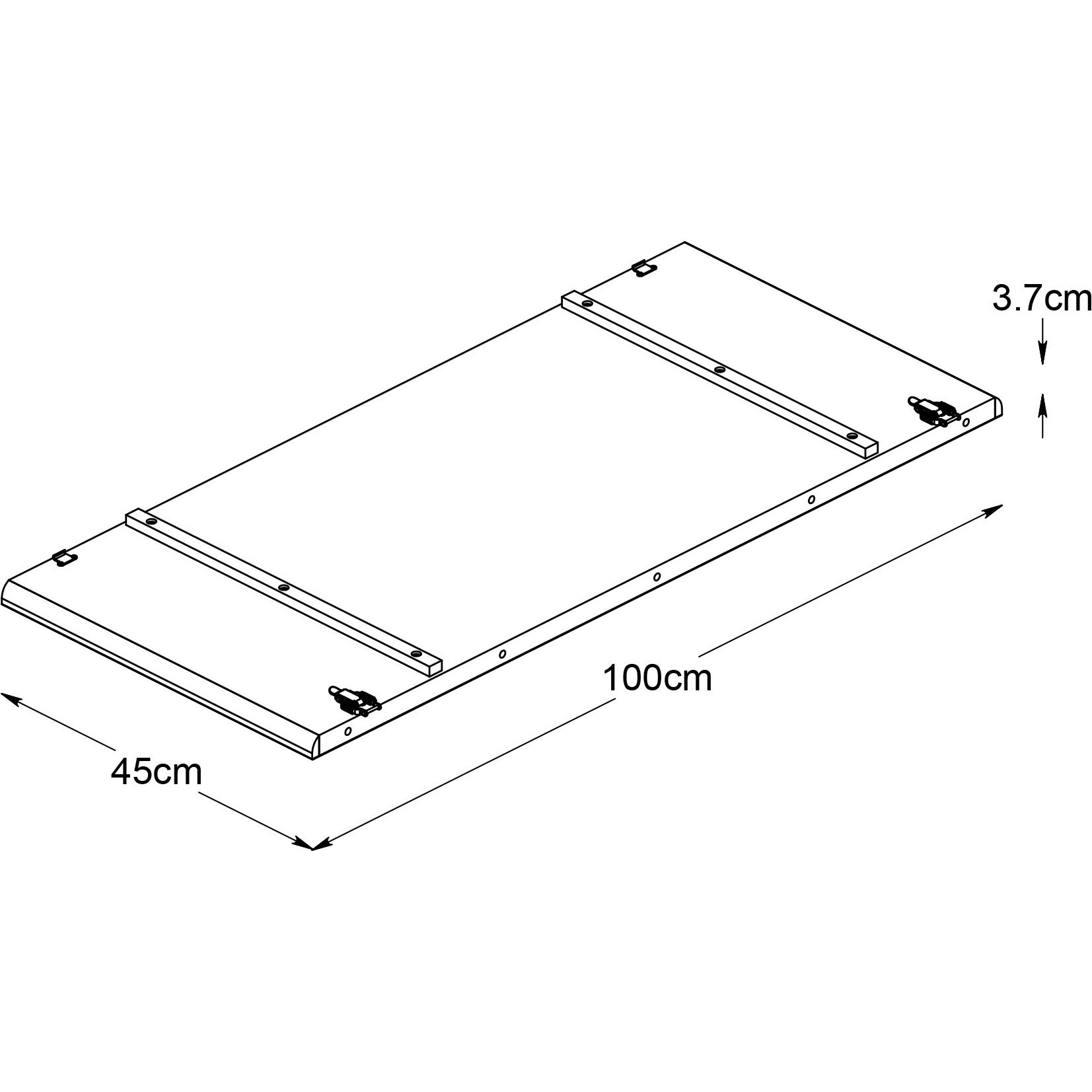 Nordic Touch, Tischplatte, Charlottenlund (100 x 45 x 2.5 cm)