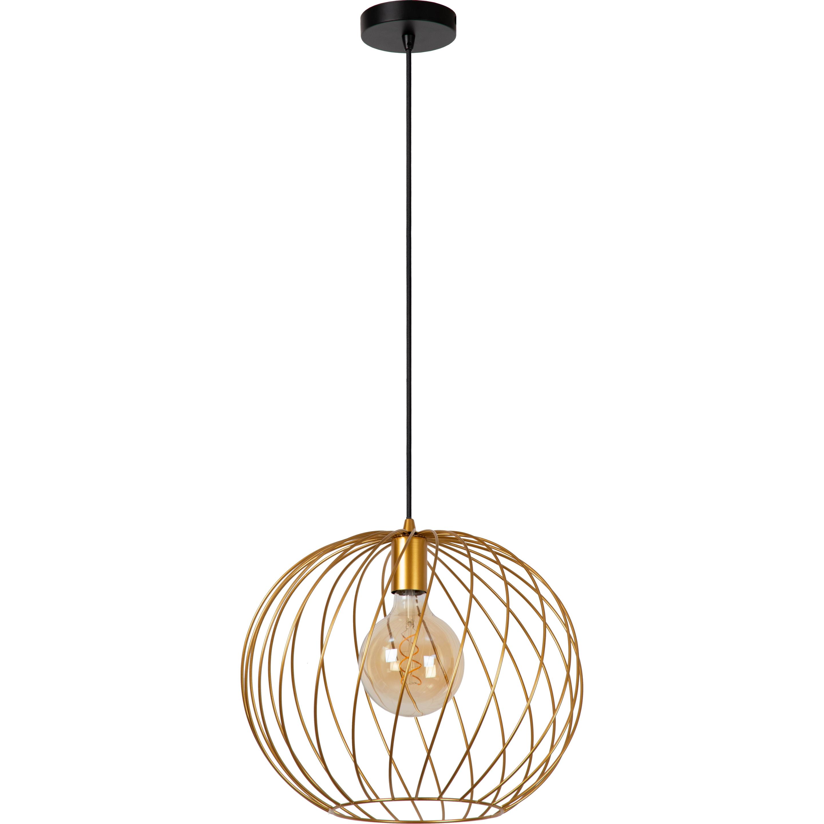 Lucide, Pendelleuchte, DANZA - Pendelleuchten - Ø 40 cm - 1xE27 - Mattes Gold / Messing 21428/40/02 (E27)