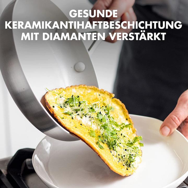 Produktbild Greenpan Venice Pro Tri-Ply Edelstahl Topf- und Pfannen-Set 10-teilig (Pfannenset + Topfset, Edelstahl, 26 x 13.40 cm)